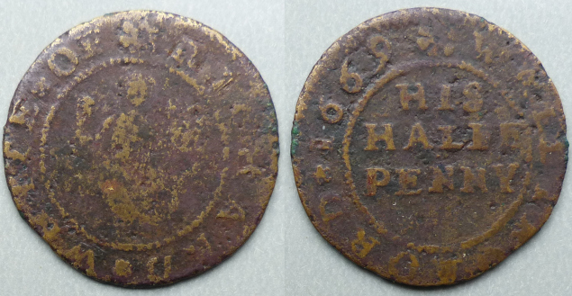 Wallingford, Richard White 1669 halfpenny